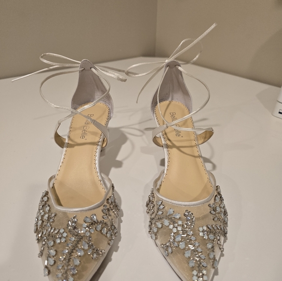 Bella Belle Frances Crystal Embellished Wedding Heels size 9.5 - Picture 2 of 9